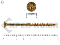 Саморезы Конструкционные, потай Torx, желтый цинк   4.5х 80 мм (100 шт) 