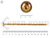Саморезы с прессшайбой Torx, по дереву, желтый цинк   10х280 мм ПРОФИ HIMTEX (50 шт)