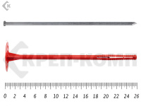 Дюбель "Гриб" с металлическим стержнем 10х260 IZM Teсh-KREP, R7 (400шт) 