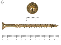 Саморезы Конструкционные, потай Torx, желтый цинк   8.0х120 мм (50 шт) 