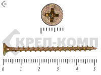 Саморез жёлтый цинк PH-2, по дереву 3,5х51 (40шт)