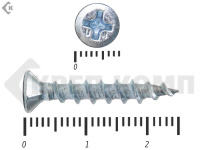 Шуруп оконный, крупная резьба, Белый цинк 4,1х25 Kn (13000шт)