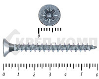 Саморез белый цинк POZY 4,5х60 (4500шт)