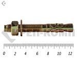 Анкер клиновой 16х125, желтый цинк (25шт) – фото