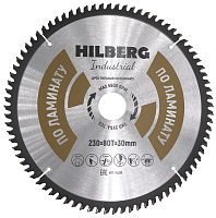 Диск 230*30*80Т, пильный Hilberg Industrial Ламинат (1 шт)